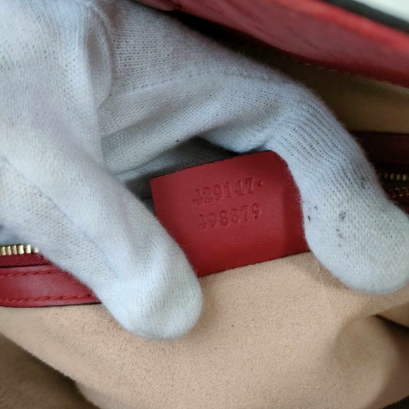 GG Supreme Monogram Linea A Foldover Tote Beige Blue Hibiscus Red - Picture 6 of 16